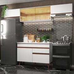 Cozinha Compacta Madesa Reims 260003 com Armário e Balcão - Branco, Br