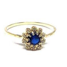 Anel ouro 18K  com Pedras Zirconia - Elegancy Joias, 25