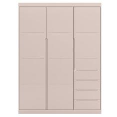 Guarda Roupa Infantil 3 Portas 4 Gavetas Lua P04 Rose - Mpozenato, Ros