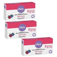 Kit C3 Sabonetes Barras Red Fruits Hidratação 2x80g - Cloy - Sinter Fu