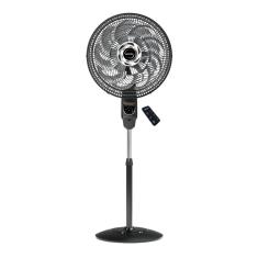 Ventilador Mallory Max Control 40cm com Controle Remoto, 15 Pás, 3 Velocidades – 220V – Preto/Cinza