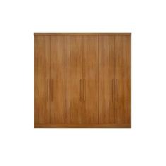 Módulo De Quarto Solteiro Guarda Roupa Rizon C- 6 Portas E 4 Gavetas Freijó Cumaru - Novo Horizonte