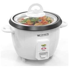 Panela de Arroz Elétrica Antiaderente até 10 xícaras não Cozidas, 110V, Mishcdea, Branca