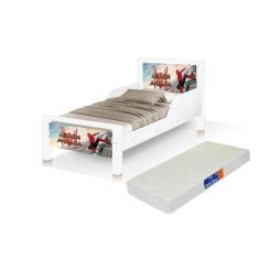 cama infantil meli dos Homem Aranha com proteção lateral com colchão -
