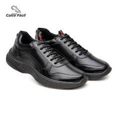 Tenis Masculino Sapatenis Estilo Cadarço Casual Conforto Cor Preto - I