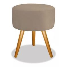 Puff camarim luxo Redondo Sala Quarto Penteadeira - Casal Decor, Capuc