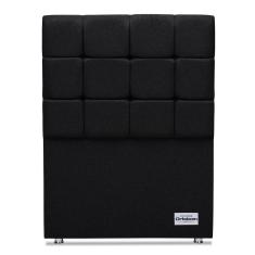 Cabeceira Amur Linho Preto Solteiro (12x90x125) - Ortobom