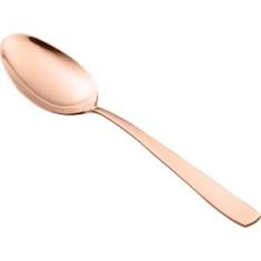 CJ 12 COLHERES DE AÇO INOX P/SOBREMESA PVD ROSÉ GOLD PISA
