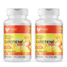 Carotene Gold Vitaminas A+C 500Mg 60 Cápsulas Muwiz 2 Potes