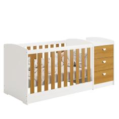 Berço Americano Multifuncional Atlanta Branco Fosco/savana - Reller Móveis Branco Fosco/savana