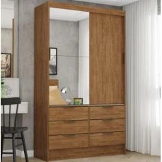 Guarda Roupa Sevilha 2 Portas de Correr 6 Gavetas - carioca moveis, Fr