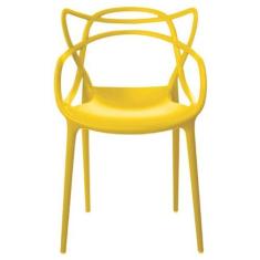 Cadeira Decorativa Sala e Cozinha Feliti (PP) Amarela G56 - Gran Belo