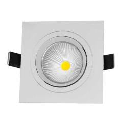Spot de Embutir Direcionável de Led 3W Quadrado Branco Morno - UNIK Il