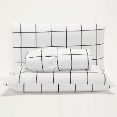 Jogo De Lençol Minimalist Queen 3 Peças Percal 180 Fios Macio - Branco