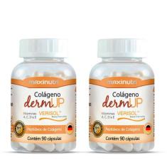 Kit 2 Colágeno DermUp Verisol + Vitaminas 90 Cápsulas Maxinutri