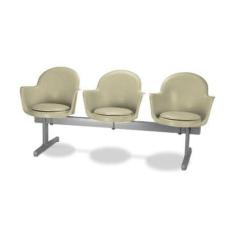 Cadeira em longarina 3 lugares Linha Polipropileno Moon - Design Offic