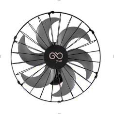Ventilador de Parede 50cm Oscilante 220v 6 Pás 180W Preto V50PPRR2 Goar