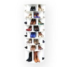 Sapateira Giratória Com Divisória Para Botas 1.85m Branca - Multidecor