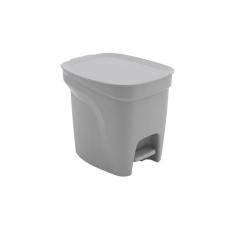 Lixeira Tramontina Basic Compact Em Polipropileno Cinza Com Haste Em Aço Galvanizado 7 L Tramontina
