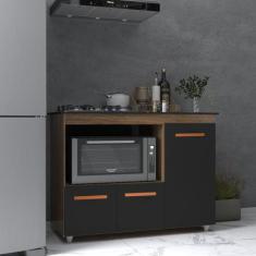 Balcão Armário Gabinete de Cozinha Para Fogão Cooktop 5 Bocas e Forno 