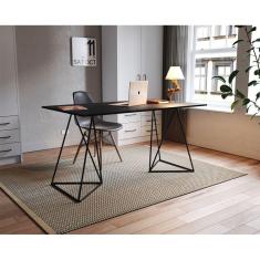 Escrivaninha Mesa Bela Vista Preto E Tampo Preto Preto