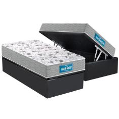 Cama Box Baú Solteiro: Colchão Ortopédico Probel D45 / EP Guarda Costas PróExtreme Double Face+ Base CRC Suede Gray(88x188)