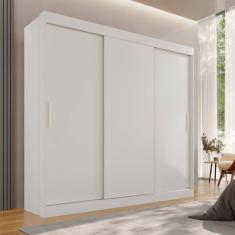 Guarda-roupa 2 Gavetas 3 Portas de Correr Porto Branco