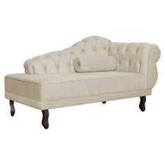 Recamier Larissa Lado Esquerdo 1,50 cm Veludo Bege - Montanaris Decor