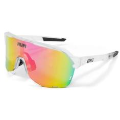 Óculos de Sol Esportivo HUPI Huez Cristal/Preto - Lente Dourado Espelh