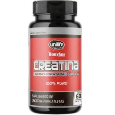 Creatina Monoidratada 100% Pura 60 Cápsulas de 720mg - Unilife