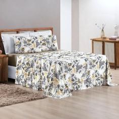 Jogo de Cama King 100% Algodão Malha Quality 04 Peças Blossom - BIA EN