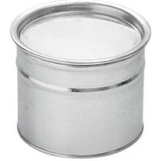 Pote De Metal Galvanizado Com Tampa De Alumínio 12,5 X9,5 Cm