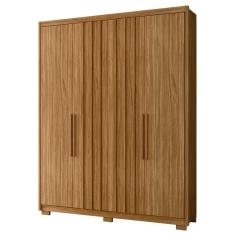 Guarda Roupa Solteiro 176cm Ripado Milão M07 Freijó - Mpozenato