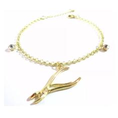 Pulseira Manicure Alicate Unha Cutícula Folheado Ouro 18k