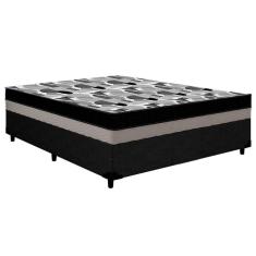Cama Box Viúva: Colchão Anatômico D33-ep Iso 100 Double + Base Crc Courano Black(128x188x20)