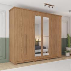 Guarda-roupa 6 Portas 6 Gavetas com Espelho Leblon