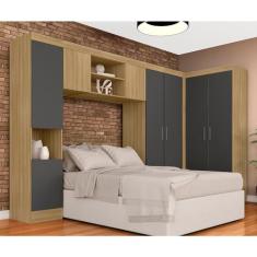 Guarda Roupa Casal Modulado Maeve Boreal/grafite - Móveis Arapongas Boreal/grafite