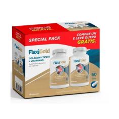 Flexigold Pack Com 2 Frascos Colágeno Tipo 2 + Vitaminas - Herbamed