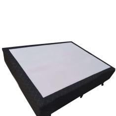 Base Box Blindado Casal AColchoes Suede Marrom 40x138x188