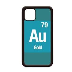 Capa Au Gold com elemento químico ciência para iPhone 12 Pro Max para Apple Mini Mobile Case Shell