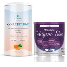 Kit Collcreatine - 500 Gramas - Central Nutrition + Colágeno Skin 300G