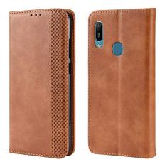 Capa para Huawei Honor Y6S, capa flip carteira de couro para Huawei Honor Y6S, capa magnética retrô para celular, capa carteira de telefone com compartimentos para cartões
