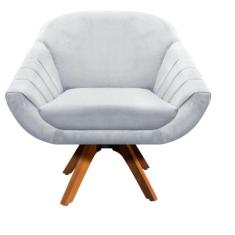 Poltrona Giratória Giovana Suede Base Madeira MM30 D'Rossi - DRossi, C