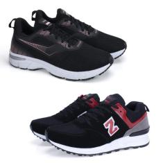 Kit 2 Pares Tênis Fitness Esporte Cadarço Conforto Dia a Dia - Vorax, 