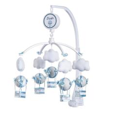 Móbile para berço musical e giratório Balões Azul