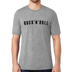 Camiseta Rock 'n' Roll - Foca na Moda, Cinza, M