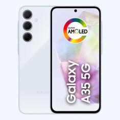 Smartphone Samsung Galaxy A35 5g 128GB 6GB Ram Câmera Tripla Azul Claro