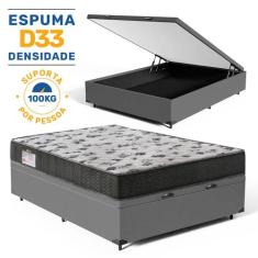 Cama Box Baú com Colchão de Espuma D33 Ortobom ISO 100 Viúva 128 cm, C