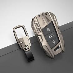 TPHJRM Porta-chaves do carro Capa Smart Zinc Alloy, apto para Volkswagen Tiguan MK2 Magotan Passat B8 CC 2017 2018 2019 2020, Porta-chaves do carro ABS Smart Car Key Fob