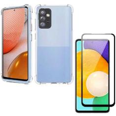 Capa Capinha Samsung A72 + Película De Vidro 3D Blindada - Armyshield